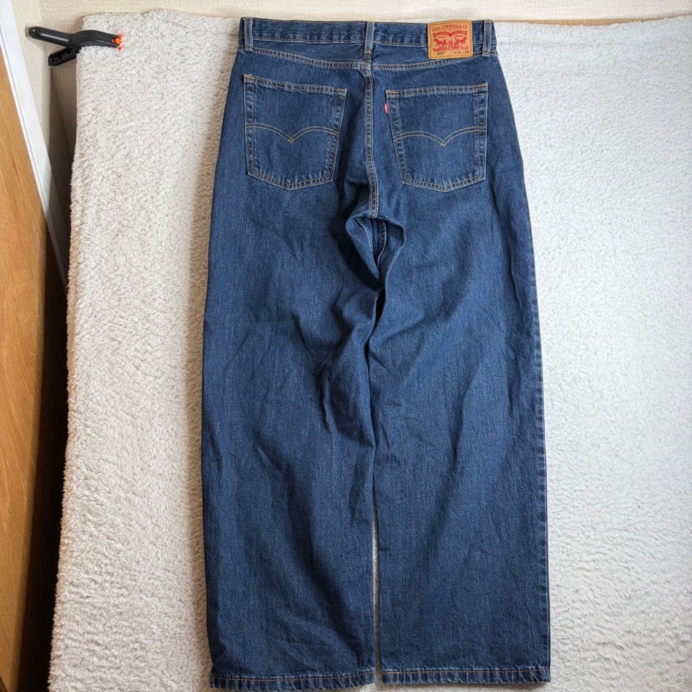 Levis 578 Baggy Jeans Mens 36x34 (32) Blue Denim Wide Leg Pants Indigo Cotton